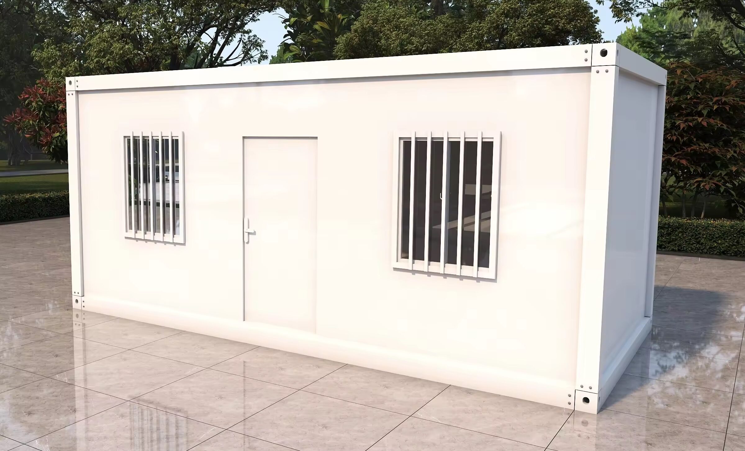 Commercial prefab building elevation